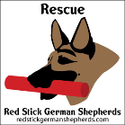 Red Stick German Shepherd Rescue Logo